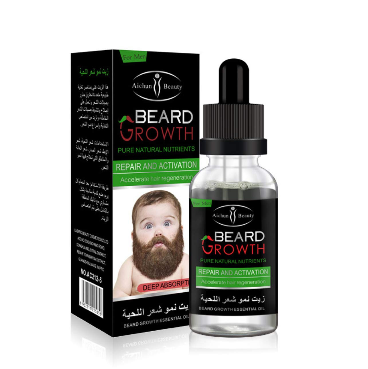 Essential Beard And Mustache Hair Growth Oil With Natural Nutrients 30ml